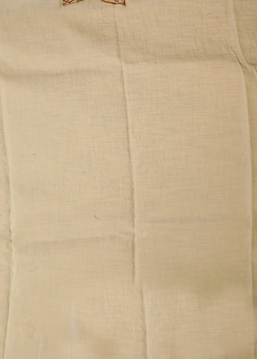 Blue Linen Silk Saree With Blouse Piece