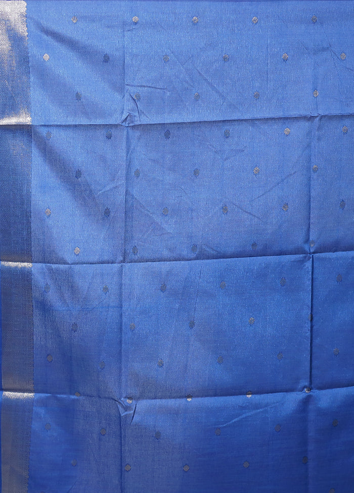 Black Tussar Silk Saree With Blouse Piece
