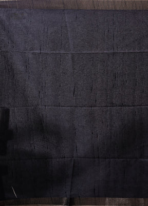 Black Cotton Saree With Blouse Piece