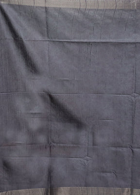 Black Cotton Saree With Blouse Piece