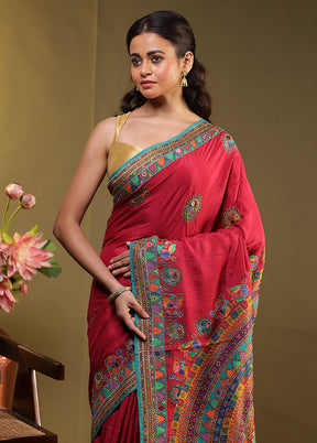 Multicolor Georgette Saree With Blouse Piece
