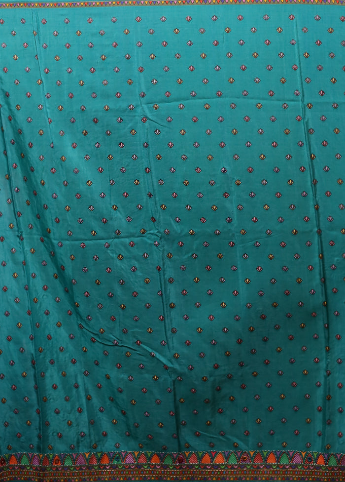 Multicolor Georgette Saree With Blouse Piece