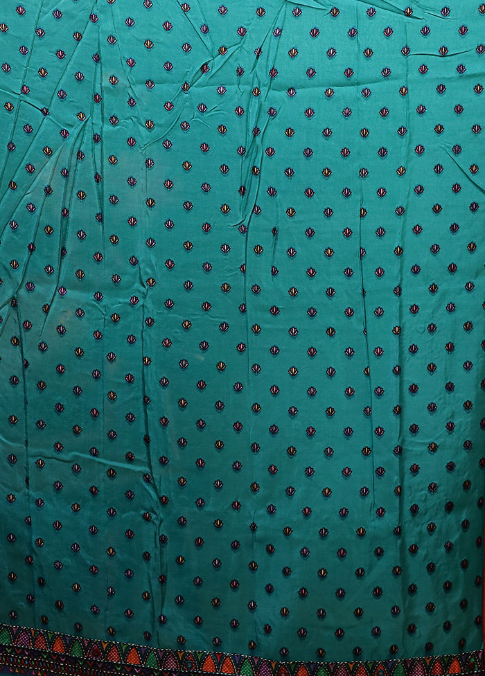 Multicolor Georgette Saree With Blouse Piece