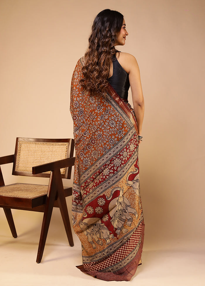 Yellow Chanderi Cotton Saree With Blouse Piece