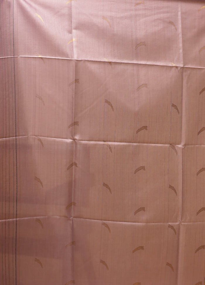 Purple Tussar Silk Saree With Blouse Piece