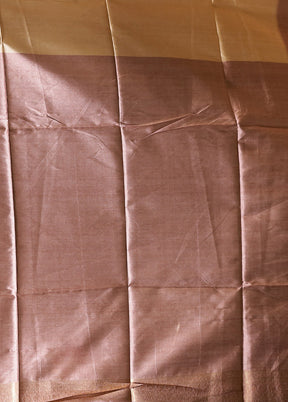 Cream Tussar Silk Saree With Blouse Piece