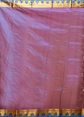 Pink Handloom Kanjivaram Pure Silk Saree With Blouse Piece