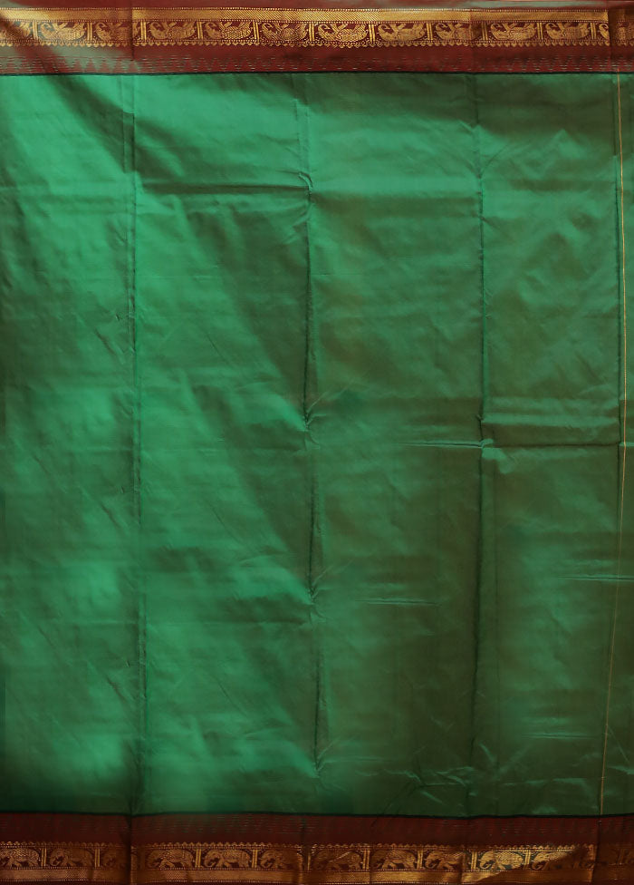 Purple Kanjivaram Silk Saree With Blouse Piece