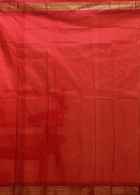 Pink Kanjivaram Silk Saree With Blouse Piece
