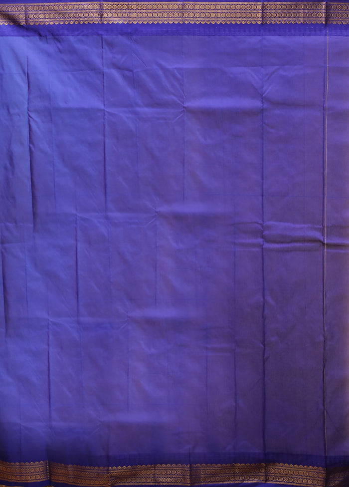 Grey Kanjivaram Silk Saree With Blouse Piece