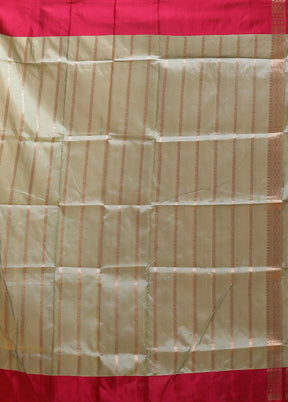 Green Handloom Katan Pure Silk Saree With Blouse Piece