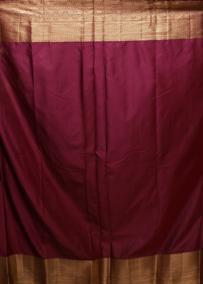 Blue Kanjivaram Silk Saree With Blouse Piece