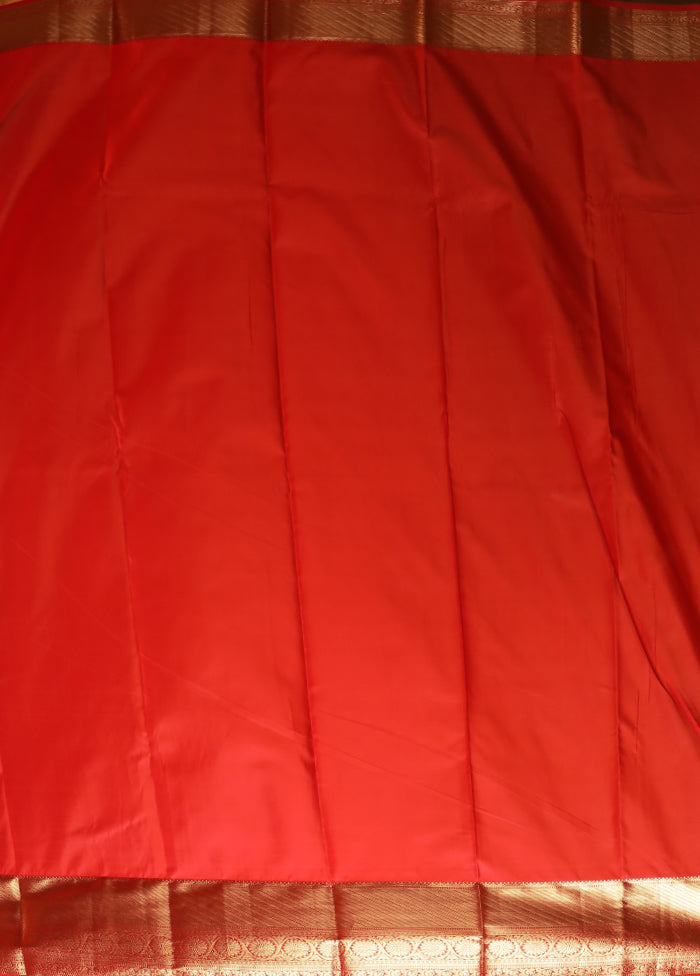 Pink Kanjivaram Silk Saree With Blouse Piece