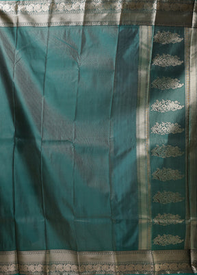 Grey Kanjivaram Silk Saree With Blouse Piece
