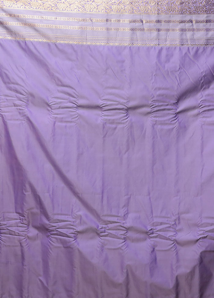 Blue Gadwal Silk Saree Without Blouse Piece