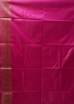 Purple Banarasi Silk Saree With Blouse Piece