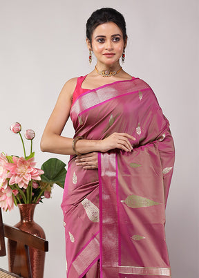 Purple Kanjivaram Silk Saree With Blouse Piece