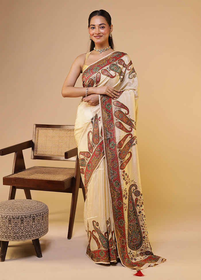 Sindoor Shaam Duo – Red Kanchipuram & Cream Georgette Sarees