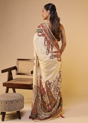 Sindoor Shaam Duo – Red Kanchipuram & Cream Georgette Sarees