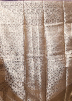 Grey Tissue Silk Saree With Blouse Piece
