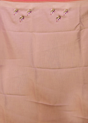 Purple Linen Silk Saree With Blouse Piece
