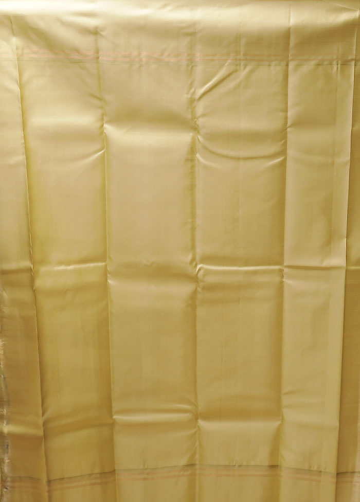 Green Handloom Kanchipuram Pure Silk Saree With Blouse Piece