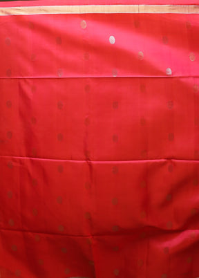 Blue Handloom Kanjivaram Pure Silk Saree With Blouse Piece