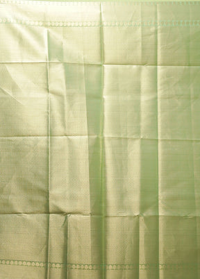 Green Tissue Silk Saree With Blouse Piece