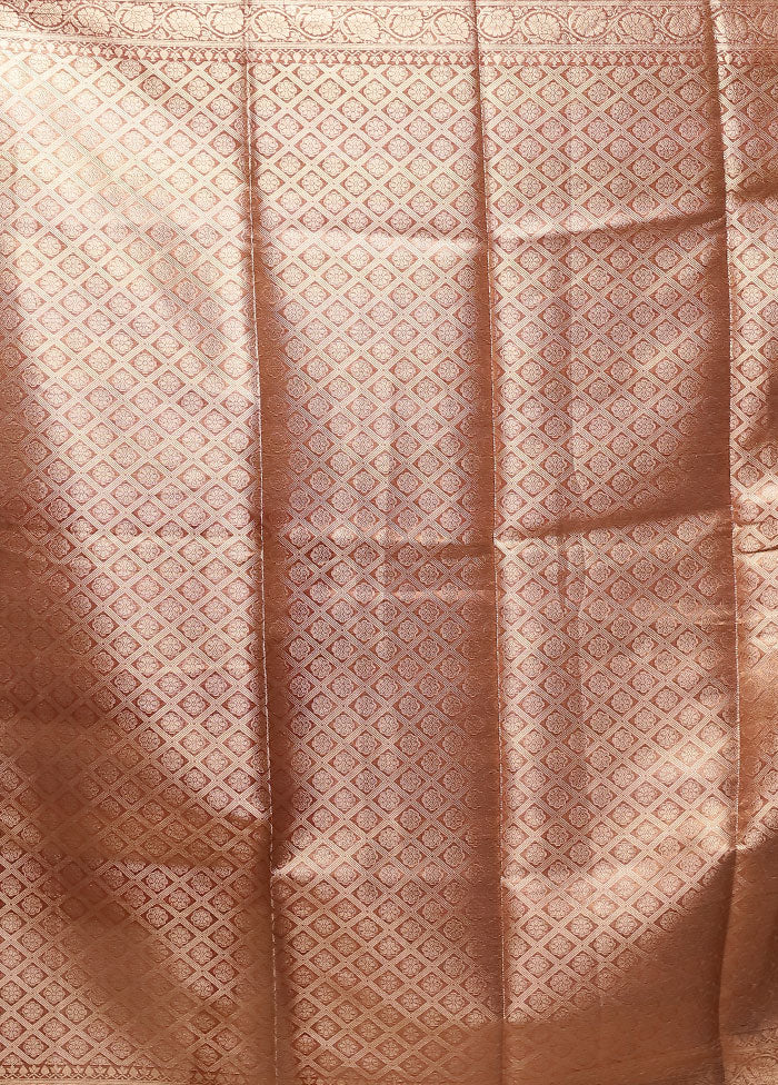 Pink Tissue Silk Saree With Blouse Piece