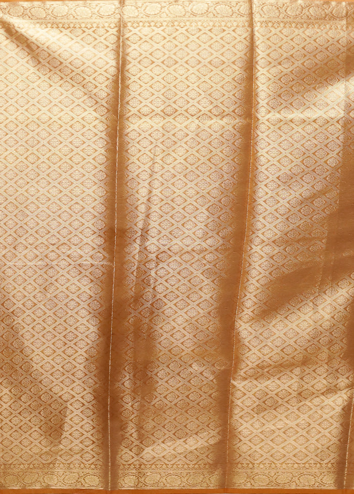 Brown Tissue Silk Saree With Blouse Piece