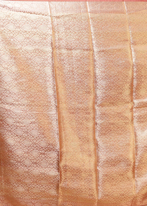Maroon Tissue Silk Saree With Blouse Piece