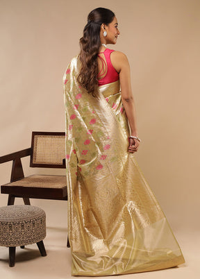 Rang Mahal Duo – Maroon Banarasi & Cream Tissue Silk Sarees