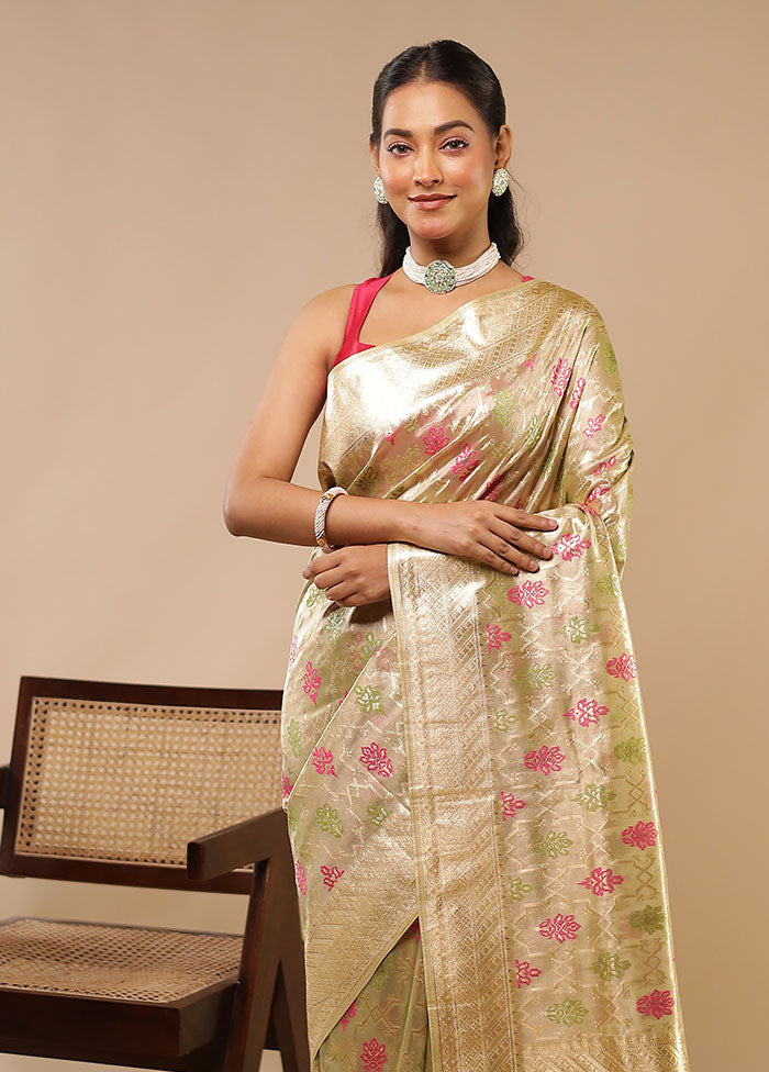 Rang Mahal Duo – Maroon Banarasi & Cream Tissue Silk Sarees