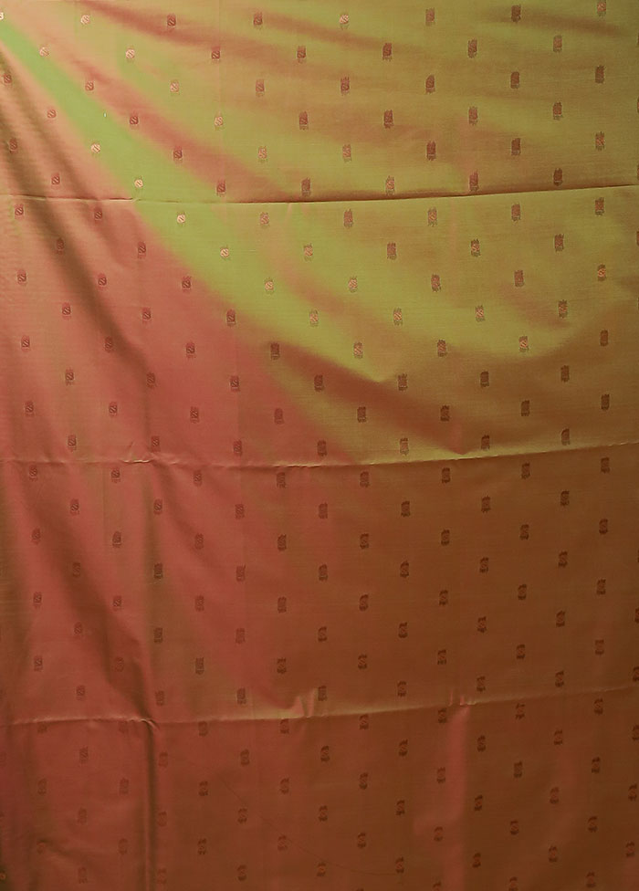 Pink Kanjivaram Silk Saree With Blouse Piece