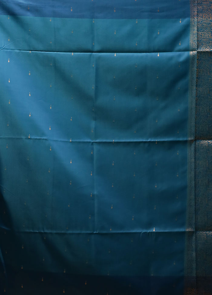 Green Kanjivaram Silk Saree With Blouse Piece