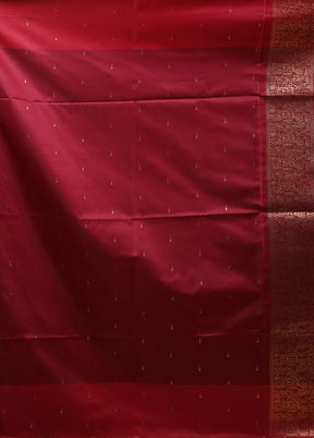 Maroon Kanjivaram Silk Saree With Blouse Piece