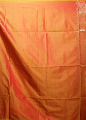 Yellow Kanjivaram Silk Saree With Blouse Piece