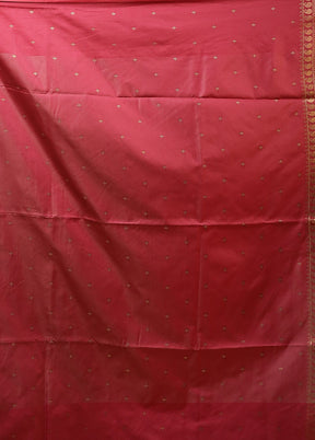 Purple Kanjivaram Silk Saree With Blouse Piece