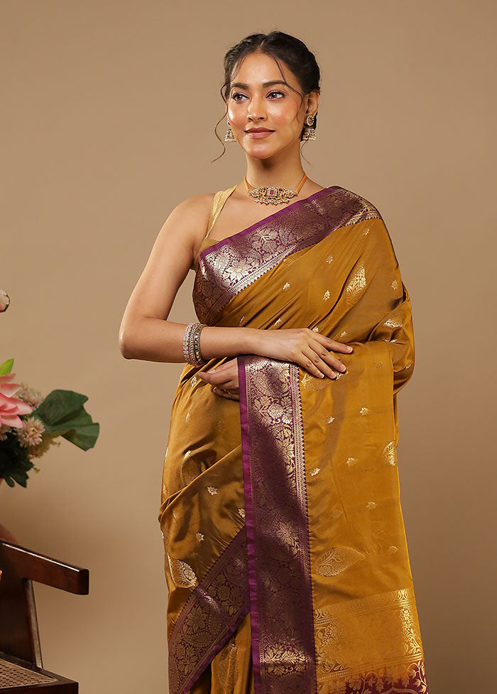 Grey Kanjivaram Silk Saree With Blouse Piece