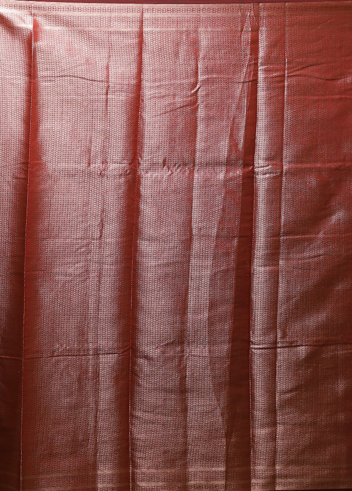 Red Cotton Saree With Blouse Piece