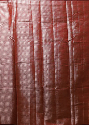 Red Cotton Saree With Blouse Piece