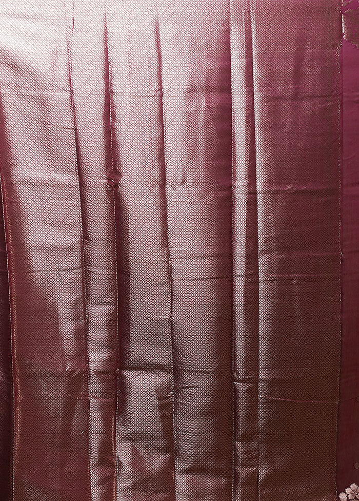 Purple Cotton Saree With Blouse Piece