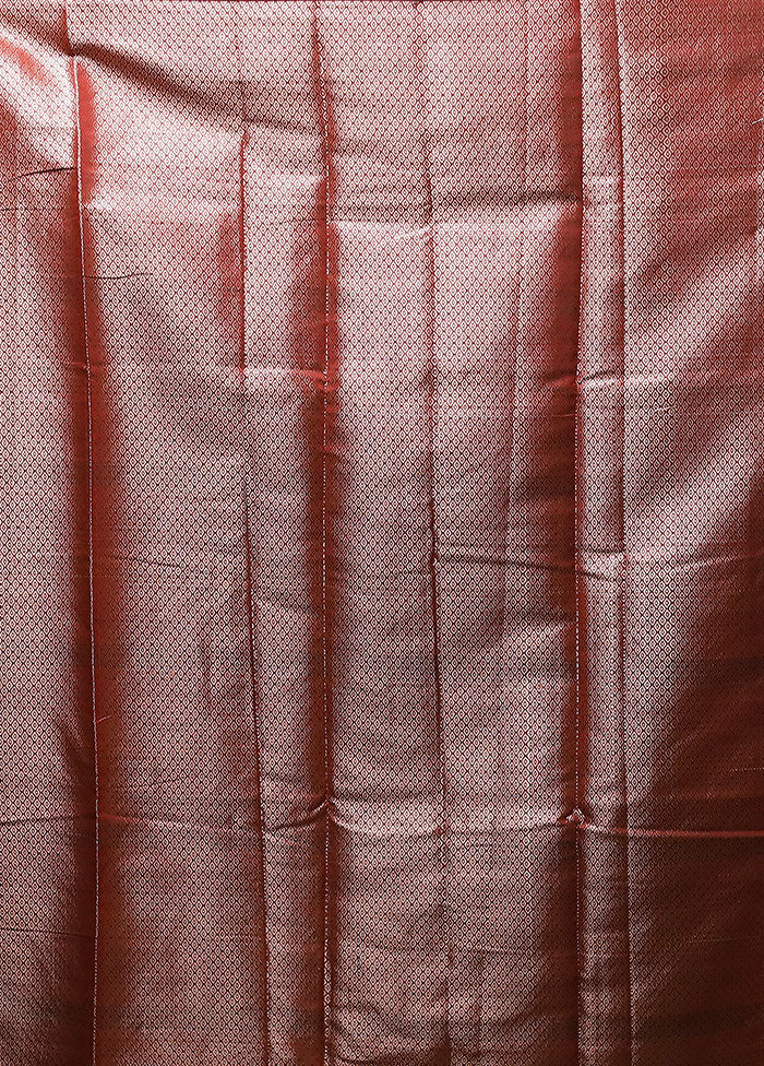 Red Cotton Saree With Blouse Piece