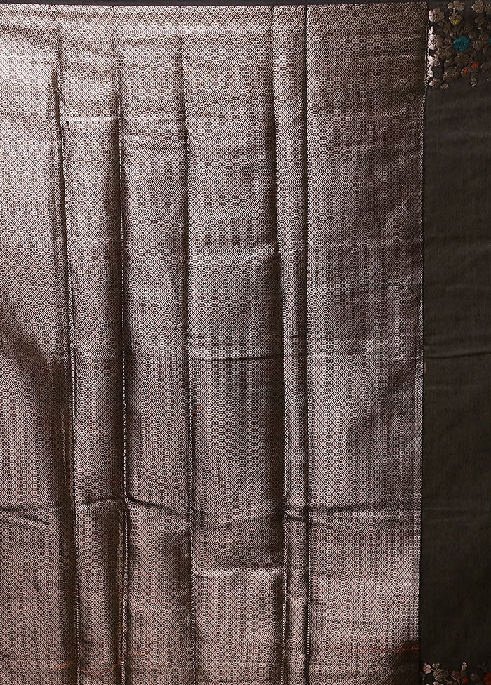 Black Cotton Saree With Blouse Piece