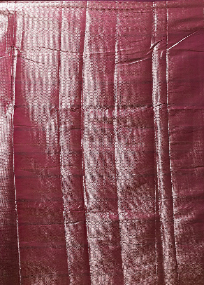 Purple Cotton Saree With Blouse Piece