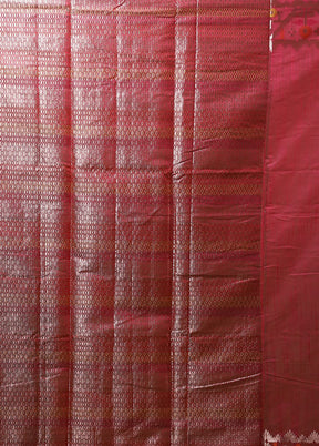 Pink Cotton Saree With Blouse Piece