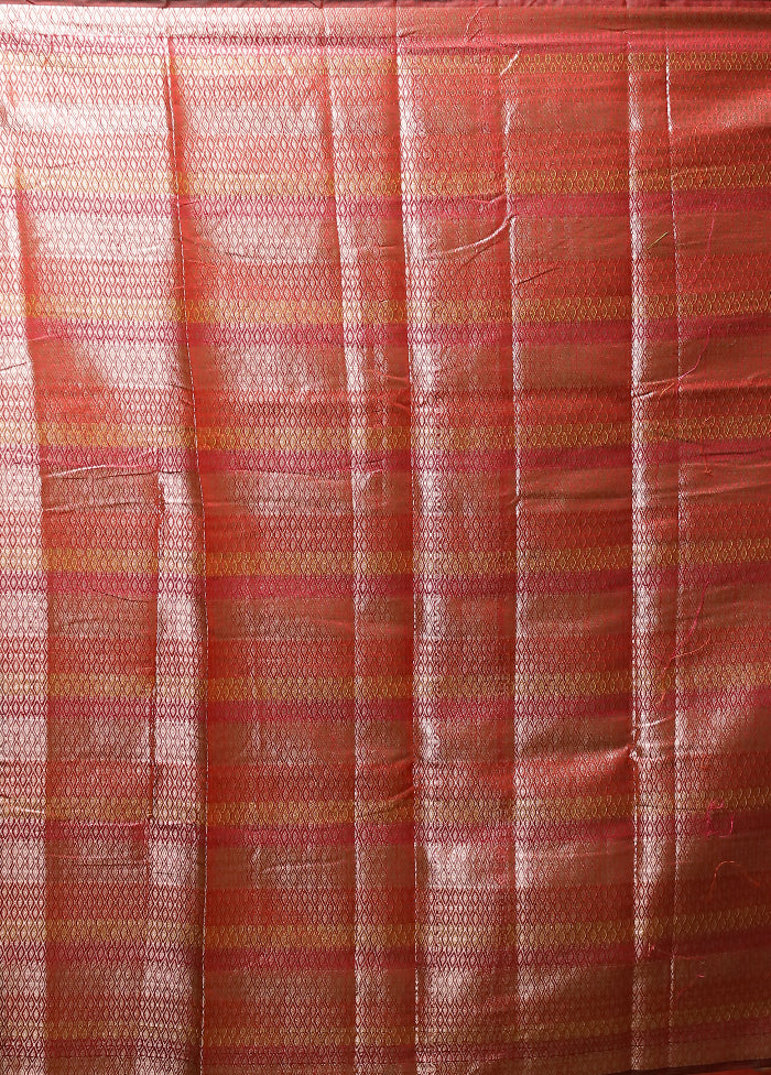 Red Cotton Saree With Blouse Piece