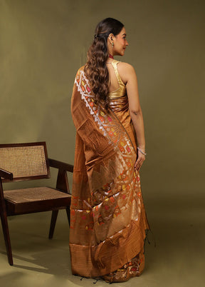 Yellow Cotton Saree With Blouse Piece