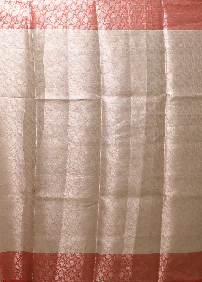 White Organza Saree With Blouse Piece