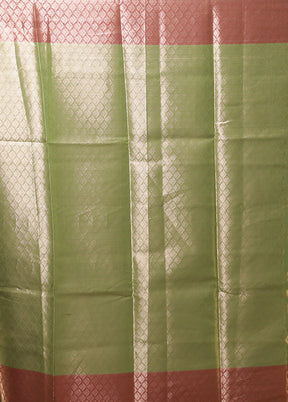 Green Organza Saree With Blouse Piece